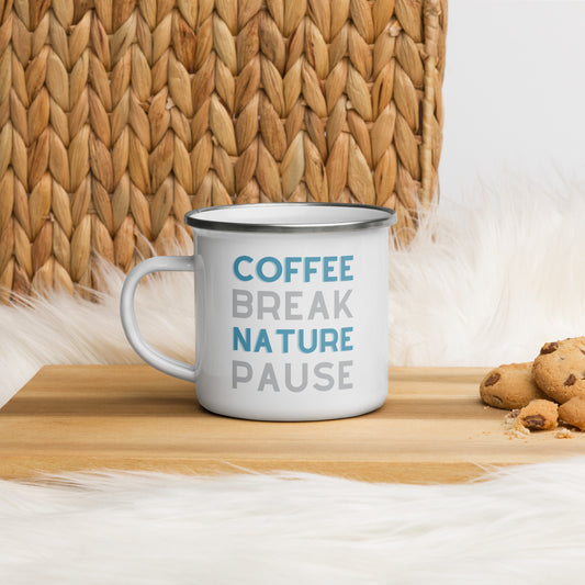 Coffee Break, Nature Pause - Tasse émaillée