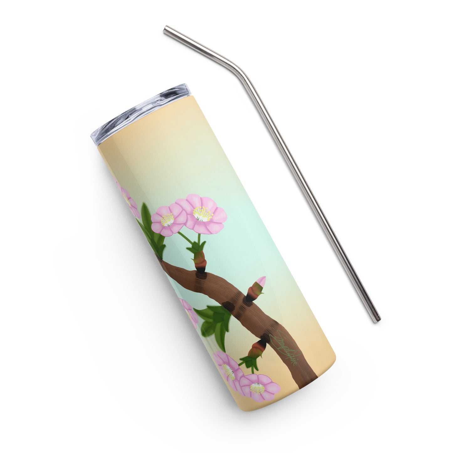 Looking on the blossom side - Stainless steel tumbler