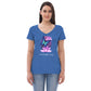 I butterfly away - T-shirt recyclé pour femmes avec col en V