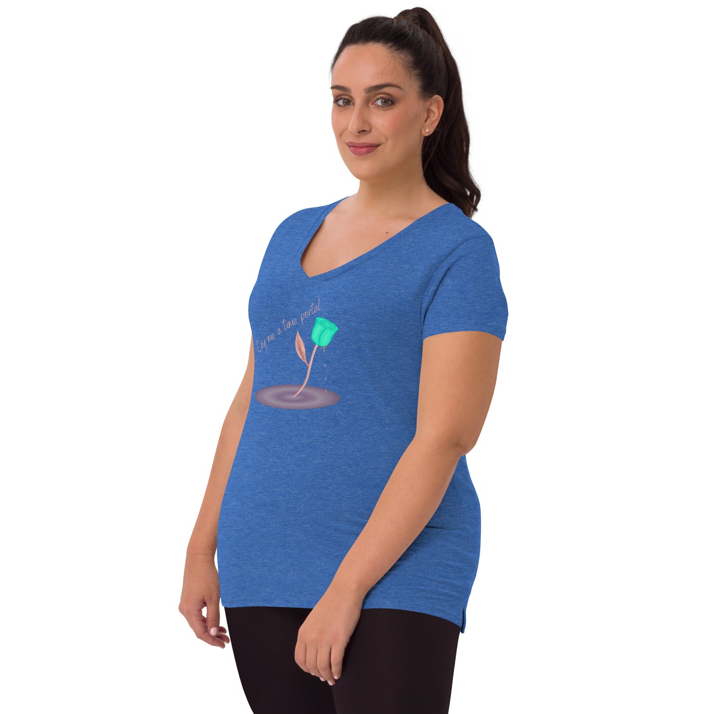 Cry me a time portal - Women’s recycled V-neck t-shirt