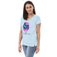 I butterfly away - T-shirt recyclé pour femmes avec col en V